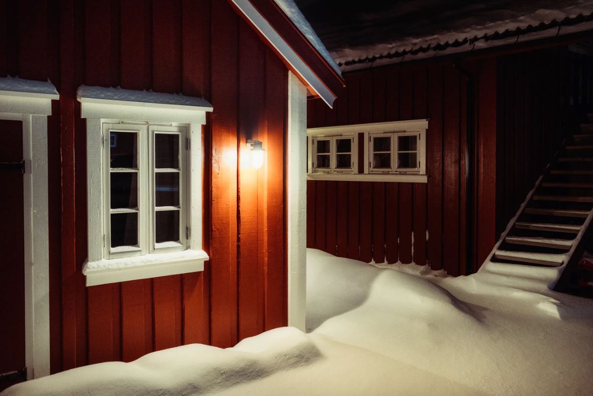 punainen julkisivu